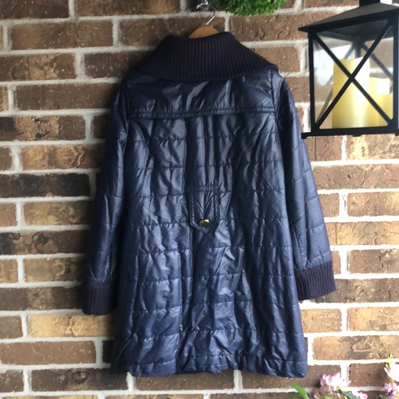 Marc By Marc Jacobs Nylon Navy Blue Trench Puffer Coat - Picture 12 of 16